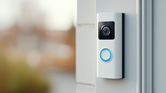 Smart doorbell camera led activating for enhanced home security and visitor detection