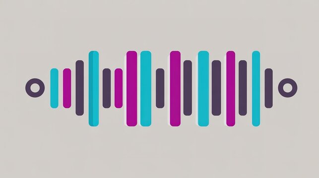 Artistic design of sound wave with bright colors and sharp lines created for background or logo use