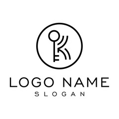 Letter K Key Logo Vector