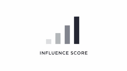 Fototapeta premium Influence score graph bars chart.