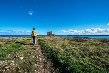 Obraz premium Carovigno, Brindisi district, Puglia, Italy, Torre Guaceto nature reserve