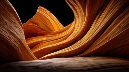 Obraz premium Abstract Sandstone Canyon Layers Sculpted by Natural Forces Displaying Organic Flow and Warm Earthy Tones