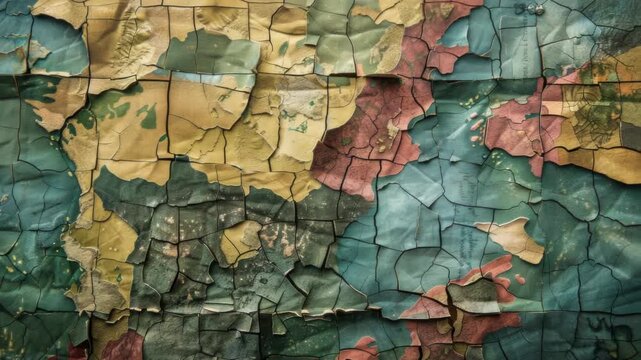Video A detailed look at peeling paint on a wall, perfect for of decay or neglect