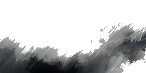 Panoramic winter landscape of snow-covered mountain peaks and a glacier valley under a cloudy sky in a black and white nature background © NAYEM