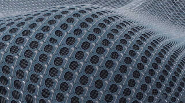 Smart textile macro technical fabric geometric perforation future material