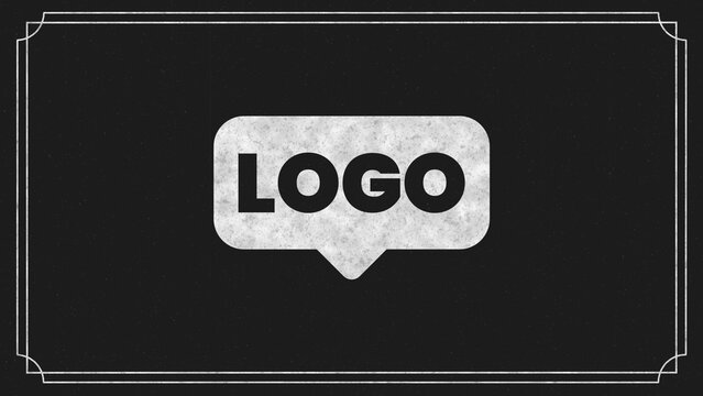 Classic Old Film Look Black And White Logo Reveal