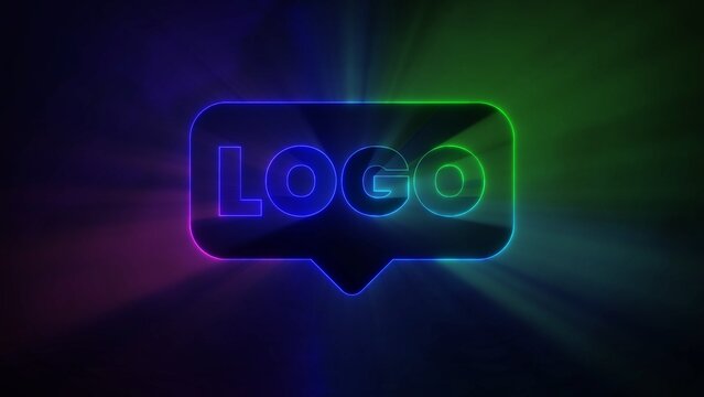 Colorful Shine Rainbow Icon Logo Reveal