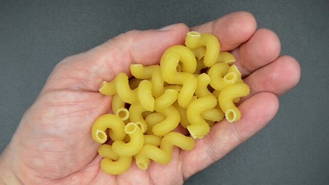 beautiful texture ripe of natural Italian pasta on background