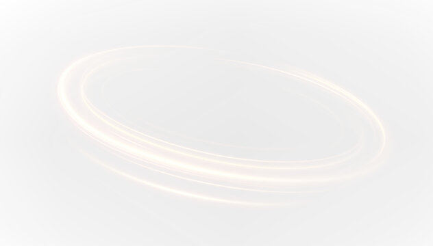 Neon 
gold Ring Glow Effect &ndash; Abstract Light Speed Lines, Glowing Circular Frame and Futuristic Motion Ellipse	
