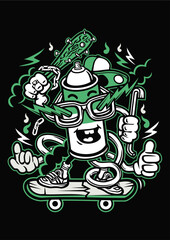 Green Monster Graffiti Street Art Character © Ibrahim Bangash