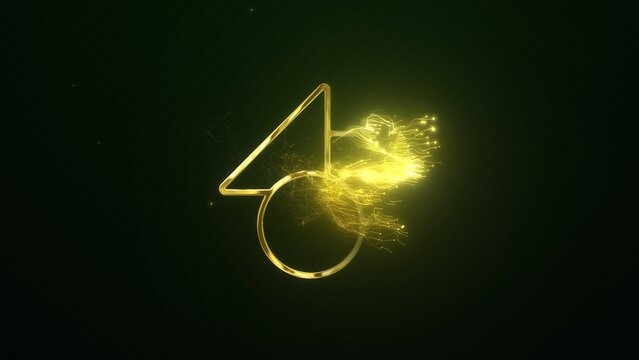 Gold Shiny Particle Icon Logo Reveal