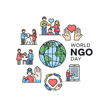 World NGO Day, NGO celebration, nonprofit organization, charity work, volunteer support, humanitarian aid, social work, community service, global NGO, fundraising event, nonprofit awareness, charity c