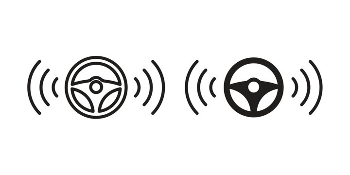 Autopilot icon illustrations. Pack of vector icons for ui ux