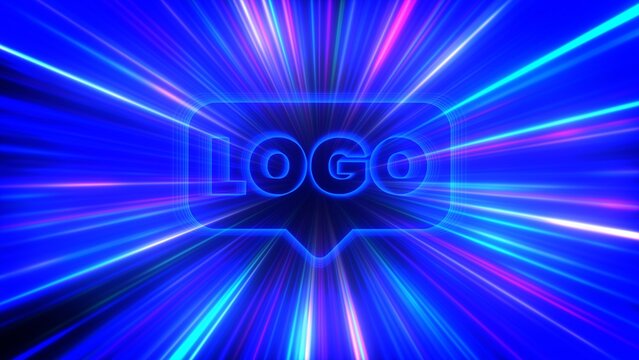 Zoom Hyperspeed Portal Warp Logo Reveal