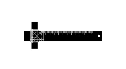 Ruler tool for measurement and drafting.