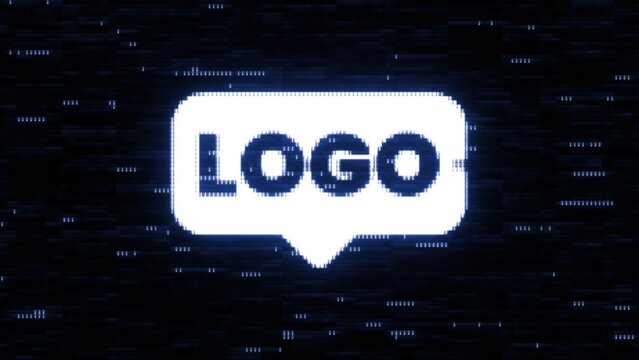 Digital Glitch Block Distorted Logo Reveal