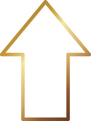 高級感のある矢印のメタルフレーム　ゴールド