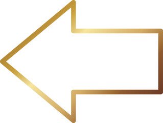 高級感のある矢印のメタルフレーム　ゴールド