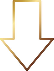 高級感のある矢印のメタルフレーム　ゴールド