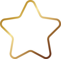 高級感のある星のメタルフレーム　ゴールド