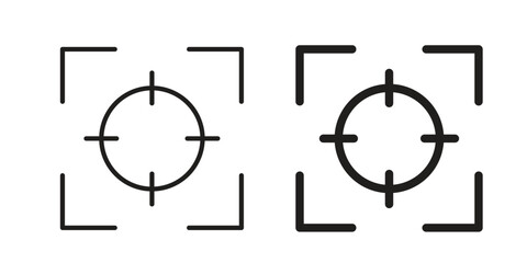 Focus icon illustrations. Pack of vector icons for ui ux