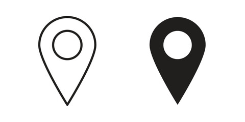 Map pointer icon illustrations. Pack of vector icons for ui ux © Hunt
