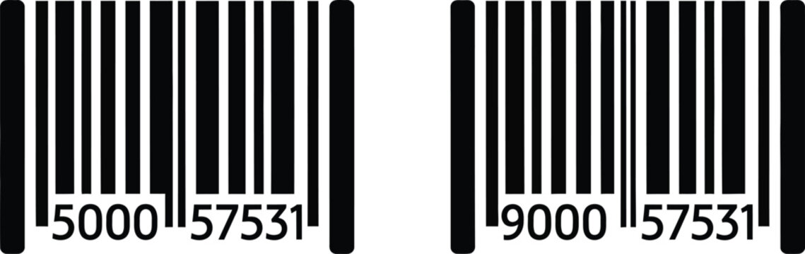 Barcode numbers and symbols