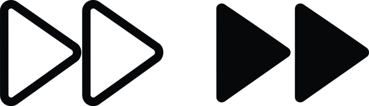 Play and pause button icons