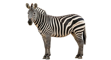 Striking Zebra Portrait A Majestic African Animal in Focus.