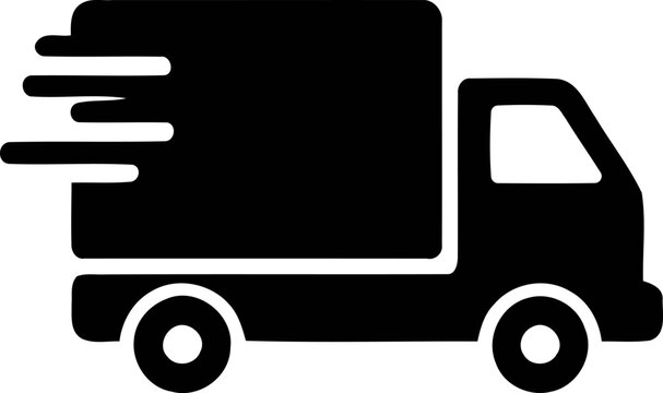 Home moving truck icon, relocation service and logistics for real estate delivery vector.