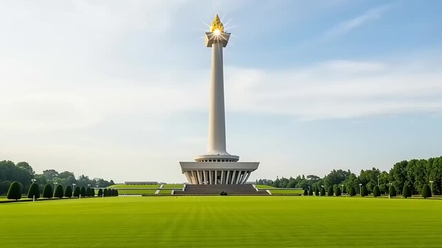 Monas National Monument in Green Field.