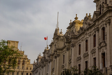 Old building at Plaza San Mart&iacute;n - Lima, Peru
