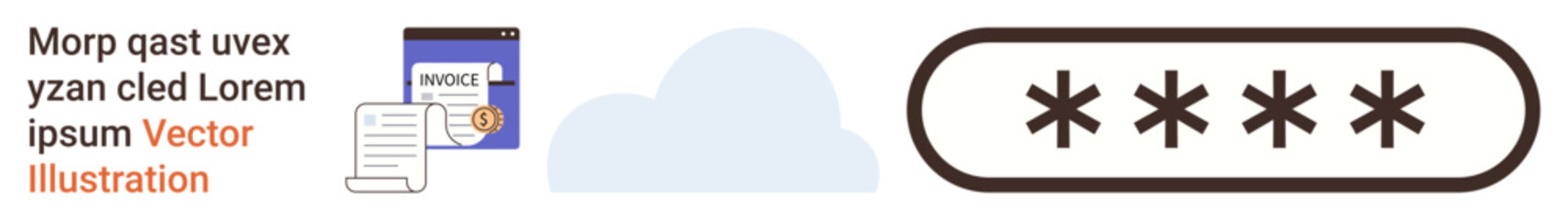 Obraz premium Data protection, cloud security, authentication, online privacy, cybersecurity, information safety. a cloud, document and password input. Data protection and cloud security