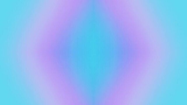 A mesmerizing symmetrical abstract gradient of vibrant cyan blue and soft lavender, blending smoothly into a diamond shape for a futuristic, ethereal, and tranquil backdrop. Abstract