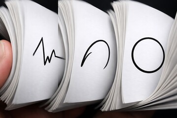 Dynamic Flipbook Animation of Abstract Symbols on Pages