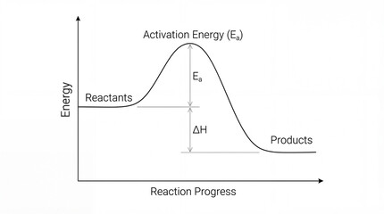 Visualizing the journey of chemical energy through Activation Energy barriers and Enthalpy changes from Reactants to Products