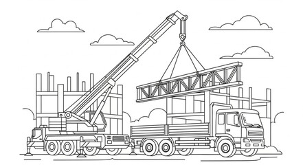 Crane Truck Heavy Machinery Equipment. © Ahmad