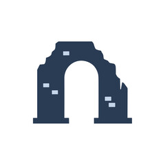 Fototapeta premium Ancient Archway Icon Simple Design Element.