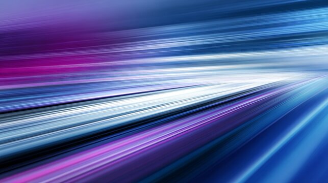 A vibrant abstract image of colorful lights and motion blur in shades of blue and purple