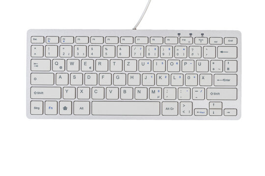 Computertastatur oder Keyboard isoliert als Freisteller &uuml;ber transparentem Hintergrund