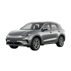 Naklejka premium Modern suv vehicle front view isolated on transparent background