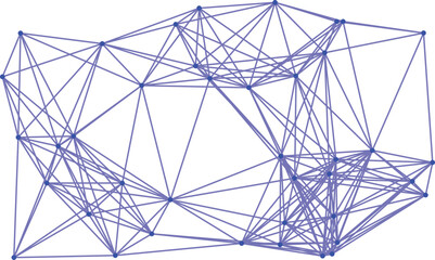 Obraz premium A complex network of interconnected nodes and lines