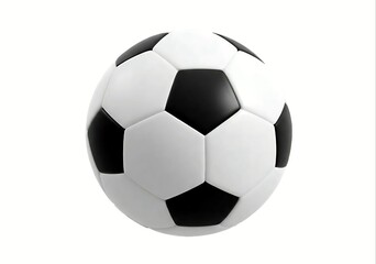 Fototapeta premium Classic Black and White Soccer Ball Isolated on White Background.