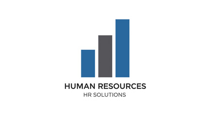 Innovative Human Resource Solutions Represented by a Modern, Graph-Based Logo Design