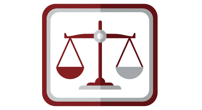 Justice Scale Icon Symbolizing Fairness and Equality in Law and Legal Matters