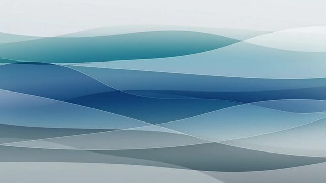 Abstract Blue Waves Background Motion Graphics.