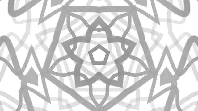 Abstract Pentagon Star Shape Kaleidoscopic Motion Background Loop