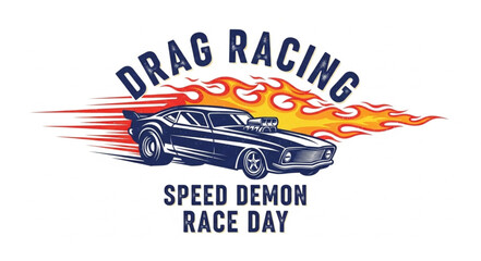 Drag Racing Car Speed Illustration. © hadian