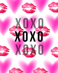 Illustration of pink hearts on a white background.