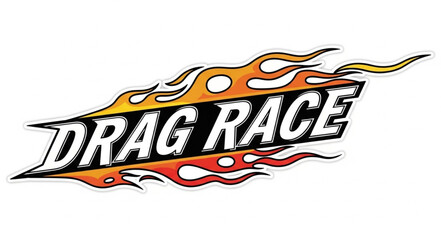 Drag Race Logo Design Element. © hadian